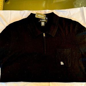 NWT EXPRESS short sleeve zipper closure 100% merino wool sweater